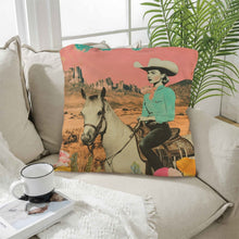 Load image into Gallery viewer, Baha Ranch Retro Pop Western Ride Cowgirl Pillow Case Made in America