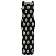 Load image into Gallery viewer, Silver Concho Slit Maxi Dress
