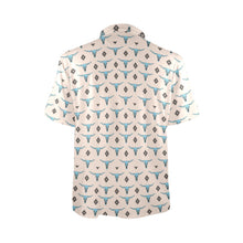 Load image into Gallery viewer, Turquoise Longhorn Polo Style Shirt