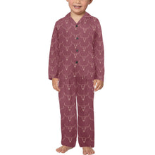 Load image into Gallery viewer, Burgandy Longhorn Boy's Western Pajama Set