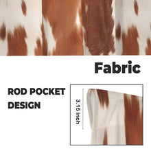 Load image into Gallery viewer, Cowhide Print Window Curtains 28"x40" (2-Piece) Made in America