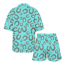Load image into Gallery viewer, Baha Ranch Turquoise Horseshoe Women's Pajama Set Made in America
