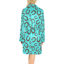 Load image into Gallery viewer, Turquoise Horseshoe Women's Western Bath Robe