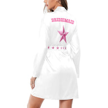 Load image into Gallery viewer, Bridesmaid Women's Long Sleeve Belted Satin Feel Dressing Lounge Robe