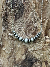 Load image into Gallery viewer, Silver Pearl Rondelle Necklace