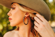 Load image into Gallery viewer, Faux Silver Pearl Hoops