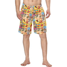 Load image into Gallery viewer, Vintage Rodeo Poster Mens Western Swim Trunks Shorts