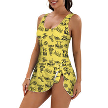 Load image into Gallery viewer, Cowgirl Graphics Skirted One Piece Swim Suit