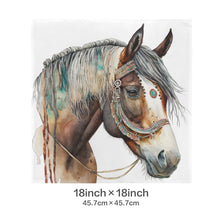 Load image into Gallery viewer, Baha Ranch Fancy Horse on White Velvety Soft Pillow Case Made in America