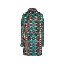 Load image into Gallery viewer, Teal Aztec Women's Western Robe