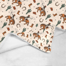 Load image into Gallery viewer, Cowboy Rodeo Western Micro Fleece Blanket 60" x 80" Made in America