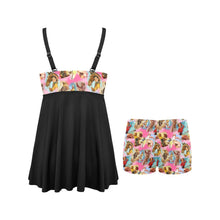 Load image into Gallery viewer, Vintage Cowgirl Swim Dress & Shorts Set