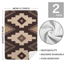 Load image into Gallery viewer, Earth Aztec Set of 2 Dish Towels Kitchen Towel Made in America