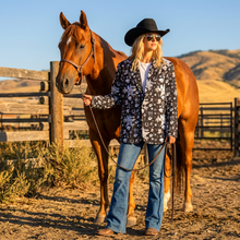 Load image into Gallery viewer, Baha Ranch Rhinestone Cowgirl Yeehaw Blazer Women's Blazer