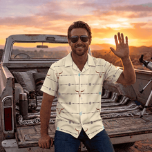 Load image into Gallery viewer, Baha Ranch Barbwire Aztec Hawaiian Shirt Made in America