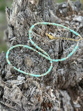 Load image into Gallery viewer, Golden Turquoise Trail Heishi Beaded Necklace