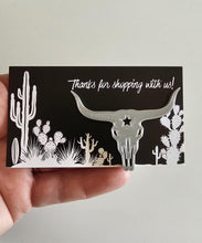 Load image into Gallery viewer, Bag of 25 -Boutique 3d Printed Package Inserts Longhorn Bull Skull Made in America