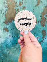 Load image into Gallery viewer, Yee-Haw Cowgirl Circle - Sticker