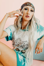 Load image into Gallery viewer, Bella + Canvas Bleached P*nchy Desert Teal Triblend Shirt – Graphic Tee
