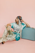Load image into Gallery viewer, Bella + Canvas Bleached P*nchy Desert Teal Triblend Shirt – Graphic Tee