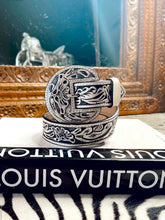 Load image into Gallery viewer, The Beverly Tooled Belt SILVER