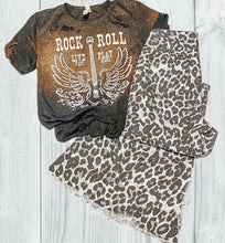 Load image into Gallery viewer, Bella Canvas Distressed Bleached Rock & Roll Graphic Tee