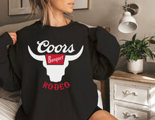 Load image into Gallery viewer, Coors Rodeo Black Graphic Shirt – Graphic Tee, Long Sleeve & Crewneck