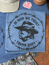Load image into Gallery viewer, In God We Trust Cowboy Trump Graphic Tee
