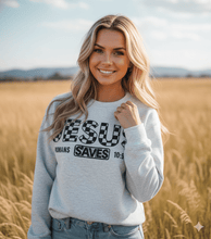 Load image into Gallery viewer, Jesus Saves Graphic Sweatshirt
