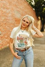 Load image into Gallery viewer, Kiss Me Cowboy Mistletoe Graphic Tee