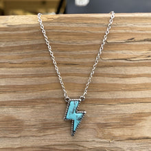 Load image into Gallery viewer, Lightning Bolt Stone Necklace