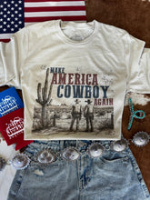 Load image into Gallery viewer, Make America Cowboy Again Western Scene Graphic Tee