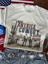 Load image into Gallery viewer, Make America Cowboy Again Western Scene Graphic Tee