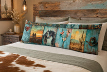 Load image into Gallery viewer, Baha Ranch Turquoise Dreams Body Pillow Cover Made in America