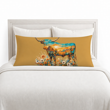 Load image into Gallery viewer, Baha Ranch Floral Longhorn Body Pillow Made in America