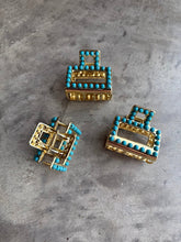 Load image into Gallery viewer, Mini Square Turquoise Claw Hair Clip