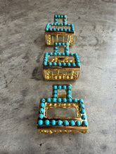Load image into Gallery viewer, Mini Square Turquoise Claw Hair Clip