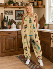 Load image into Gallery viewer, Baha Ranch The Last Roundup Western Rodeo Overalls Jumpsuit - Tan