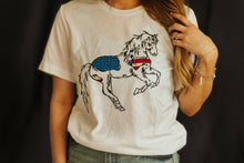 Load image into Gallery viewer, Patriotic USA Horse Western Graphic Tee