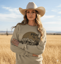 Load image into Gallery viewer, Pray Til The Cows Come Home Graphic Sweatshirt
