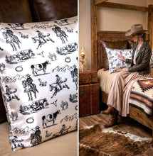Load image into Gallery viewer, Baha Ranch Ranch Life Satin Pillow Case White Made in America