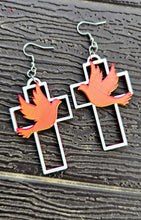 Load image into Gallery viewer, 3D Print Christian Cross Faith Earrings Made in America