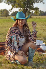 Load image into Gallery viewer, Baha Ranch Retro Pop Western Wild West Leopard Blazer