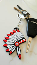Load image into Gallery viewer, 3D Print Chiefs Kc 15 Mahomes Kansas City Kelce Football Indian Headdress Keychain