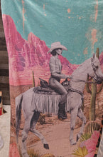 Load image into Gallery viewer, Desert Cowgirl Throw Blanket 60" x 80" Made in USA