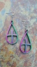 Load image into Gallery viewer, 3D Print Christian Cross Faith Earrings Made in America