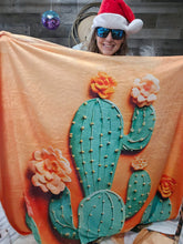 Load image into Gallery viewer, Beautiful Cactus 60x80 Throw Blanket Made in USA