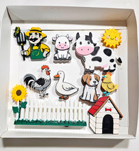 Load image into Gallery viewer, 3D Hobby Farmer Cow Farm Animal Magnet Gift Set Made in America