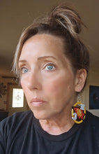 Load image into Gallery viewer, 3D Print Chiefs Earrings Keychain Red Kingdom Kansas City KC Football