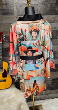 Load image into Gallery viewer, Colores de Mexico Pictures of the Southwest Satin Kimono Sleeve Robe